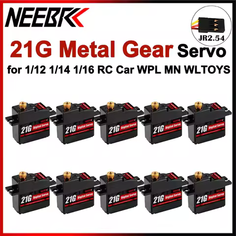 NEEBRC 21G Metal Gear Digital Servo for 1/12 1/14 1/16 1/18 RC Car Crawler Plane Boat Wltoys Hyper G