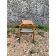 Hiloshima rattan chair, rattan chair, minimalist rattan cafe chair, teak chair