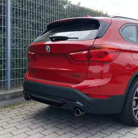 Gloss Black MP Style Rear Bumper Diffuser Rear Lip For BMW X1 F48 20i 20d 25i 25d X-line 2015-2022 R