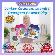 Lonkey Cucimaru Laundry Detergent Powder 2KG Fresh Bloom / Fresh Oceanic – Hand & Machine Wash, Powe
