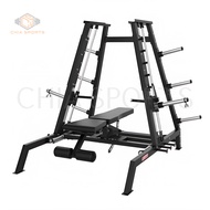 Converging Smith Machine Commercial Plate Loaded Machine Fitness Equipment Multipress Bench Press Ba