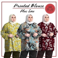 [VP Series #2] Printed Blouse Plus Size Najmar | Size 48-60 | Blouse Bercorak Saiz Besar 3XL-6XL