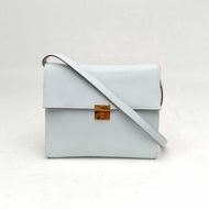 HERMES Clic16斜挎包霧霾藍Chevre山羊皮Z刻金扣肩背包