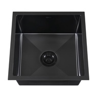 4545B KITCHEN SINK BLACK NANO SINGLE BOWL/ SINK DAPUR HITAM SINGLE