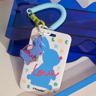 藍白兔子插畫卡套 兔子掛件工牌套