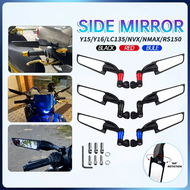 Side Mirror Wind Winglet Cermin Sisi CNC Alloy Adjustable Yamaha Honda NVX XMAX NMAX Y15ZR LC135 Y16