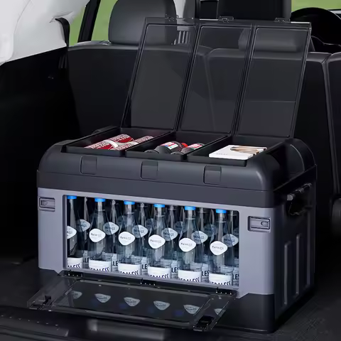 80l Car Trunk Storage Box, Side-opening Organizer For Vehicle, Car Storage Container