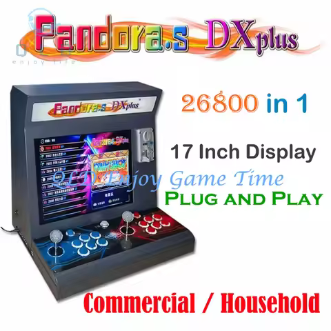 17 Inch LCD Video Game Console, SAGA PANDORA DX 26800 in 1 Motherboard To TV Retropie Mini Machine, 