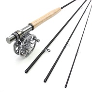 【Exclusive Limited Edition】 1.98m 2.1m Fly Fishing Rod And Fly Reel Portable Carbon Ultralight Slow