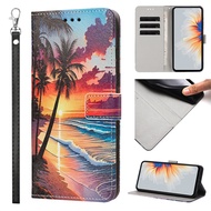 Leather Wallet Sunset Painted Case for Samsung Galaxy A53 A33 A23 A13 A52s A72 A32 A22 A12 A51 A71 A