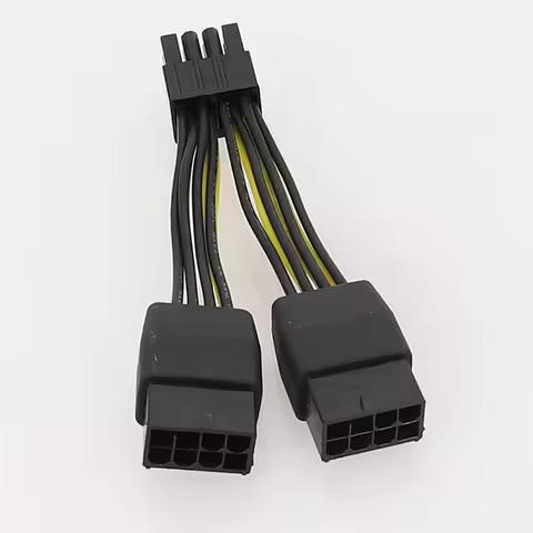 FUFU Dual 8Pin to 8Pin Power Cable Graphics Card Power Cord Cable for K80/M40/P100/V1 GPU 10cm A