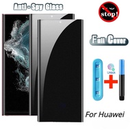 UV Liquid Glue Privacy Tempered Glass Anti spy Glare Film Full Cover Screen Protector For Huawei Nova 11 10 Pro P60 P50 P40 P30 Pro