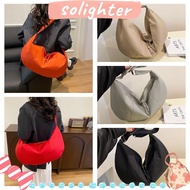 SOLIGHTER Commuting Bag, Solid Color Large Capacity Dumpling Bag, Simple Lightweight Dumpling Shape Shoulder Bag Girls