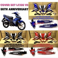 LC135 V2 BODY COVER SET 50TH ANNIVERSARY GP EDITION COLOUR BLUE RED BLACK COVERSET SIAP STICKER STRI