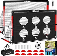 Kids Soccer Goal for Backyard Set - 2 of 6x4 ft Soccer Goals Training Equipment, Soccer Net for Kids
