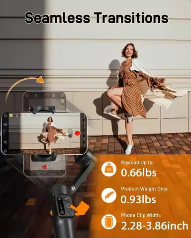 hohem iSteady V3 Smartphone Stabilizer Ai Face Tracking 3-Axis Phone Gimbal Built-in Selfie Stick Po