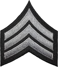 U.S. Army Sergeant E-5 Stripe Army Uniform Chevron Rank Sew on Iron on Arm Shoulder Embroidered Appl