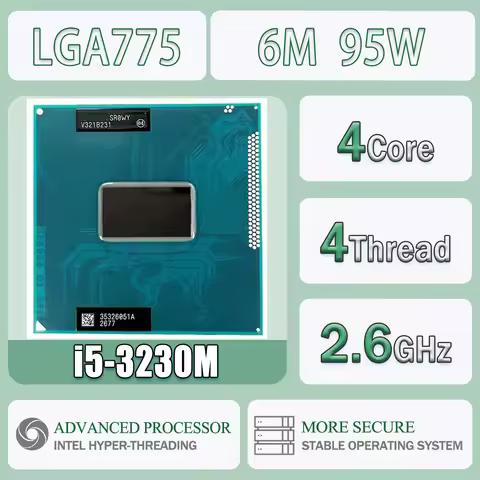Intel Core I5-3230M 2.6GHz Dual-Core Quad-Thread 3M 35W I5 3230M Computer CPU Processor Server Socke
