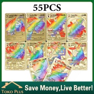 55 Buah/Set Kartu Pokemon Emas Kartu Koleksi Pokemon Card Golden Trading Card Game (TCG & CCG)