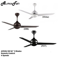Alpha AF828 / 3B 56 Inch 4 Speeds Remote Control Ceiling Fan with 3 Blades