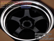 ล้อแม็กซ์ใหม่ Monster S1R สีดำขอบกระจก ล้อหน้า 8 ล้อหลัง 9 ขนาด 17นิ้ว 5รู114 offset35/32(14170)