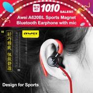 Awei A620BL Bluetooth Earphone Stereo Sport Headphone Running Wireless Headset with Microphone for Phone Super bass, Noise isolation, Sweat proof