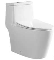 Tiara T918 Rimless Toilet Bowl Tornado Flushing 1-Piece Toilet Bowl with Soft Closing Urea Seat Cove