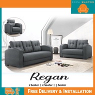 Sofa Master - Regan 1/2/3 Seater Fabric Sofa Set In Grey