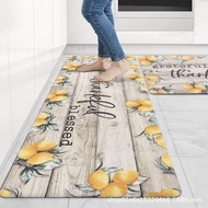 Kitchen Mat Two-Piece Set Kitchen Decor Mat Dirt-Resistant Foot Mat Kitchen Draining Mat Entrance Do