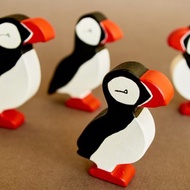 木製海雀動物玩具雕像嬰兒、幼兒禮物盒