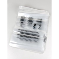 plastic bag transparent plastic bag plastic packaging Clothing Zipper Bag Back Print Warning Words 3