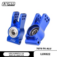 GPM 7075 Alloy Rear Hubs（Larger Inner Bearings）For LOSI 1/6 8IGHT-X Super Lasernut、1/8 8IGHT-XE、1/8 