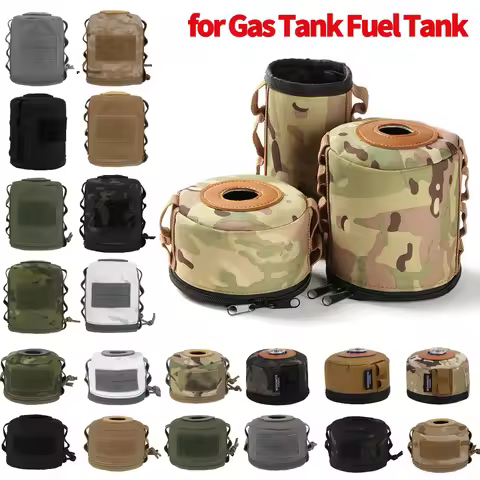 Camping Gas Can Portable Ventilated Propane & Butane Protector Outdoor Gas Case Fuel Cylinder Storag