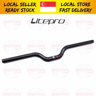 Litepro Carbon Fiber M Handlebar 25.4x580mm High Riser Handlebar Mid Riser Handlebar Folding Bike Ac