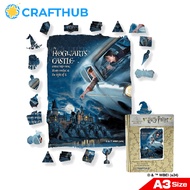 Crafthub เกมกระดานตัวต่อจิกซอว์ไม้สำหรับการเดินทางปราสาทฮอกวอตส์แฮร์รี่พอตเตอร์ | A3/ขนาดใหญ่พร้อมจิ