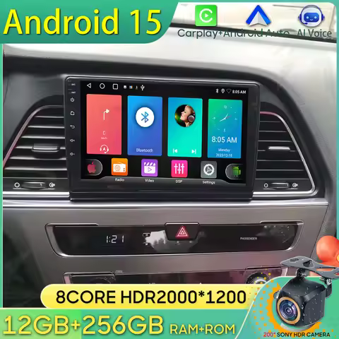 Android 15 Car Radio For Hyundai Sonata 7 LF 2014 2015 2016 2017-2020 GPS Navigation Android Auto Ca