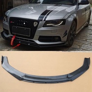 For 4PCS Universal CAR Front Lip Diffuser Audi A3 S3 A4 S4 Q3 PU Material Glossy Black Red Collision