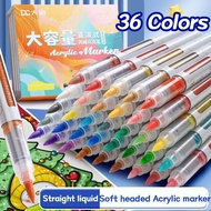 Straight Liquid Acrylic Marker Set Large Capacity Square Box Marker Set Acrylic Paint Marker Paintin