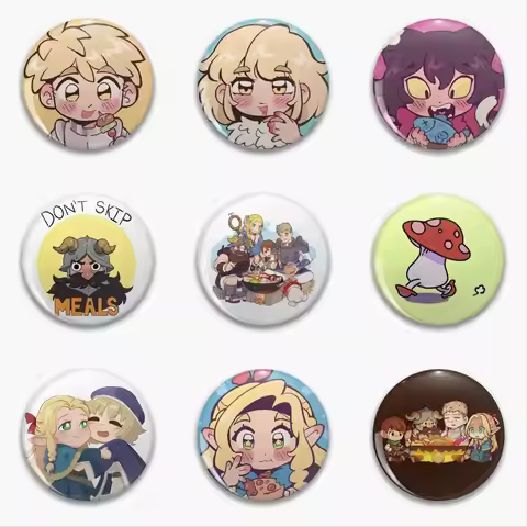 Dungeon Meshi Badge Pins Funny Collar Custom Clothes Manga Metal Broches Broche Pins for Backpacks F