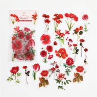 40PCS/Bag Scrapbooking Stationery PVC Sticker Mushroom Journal Daisy Album Nature Flower New Plant