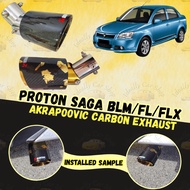 Proton Saga BLM/FLX/FL Akrapovic Muffler Exhaust Stainless Steel Carbon Fiber Tip Exhaust Tailpipe E