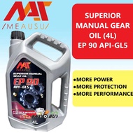 MEAUSU MANUAL TRANSMISSION GEAR OIL EP90 API - GL5 ( 4L ) EP-90 MEAUSU MINYAK GEAR 4LITRE   EP 90 EP