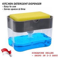 KITCHEN DETERGENT DISPENSER – Refillable / Easy Operation / Saves Space &amp; Time