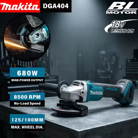 MAKITA DGA404 18V Cordless Angle Grinder 8500RPM 2.4kg Lightweight Long Runtime for Makita 18V Batte