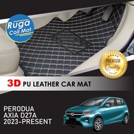PERODUA AXIA ( 2023 - 2025 ) D74A 3D PU Leather Car Carpet Karpet Kereta Kulit PU 3D Car Mat Alas Ka