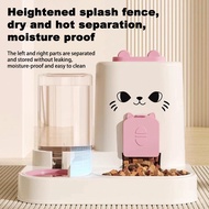 Automatic Pet Feeder, 2 in 1 Design, Food Bowl and Water Bowl for Cats and Dogs, No Electricity Requ