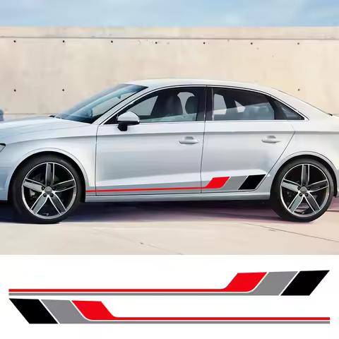 Car Side Door Stickers Vinyl Decal Trims Exterior Auto Accessories For Audi A3 8P 8V 8L 8Y Sedan S3 