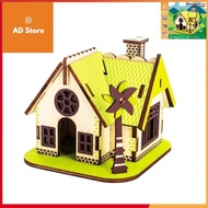 3d Wooden Puzzle Toy Pinwheel House