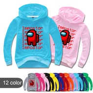 [In Stock] Adult Parent-child Hoodie Among Us Long-sleeved Cartoon Cotton Blend Pullover Top Coat Anime Hoodies Boys Girls Girl Autumn Kid's Clothes Comfortable Leisure