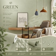 Plain Green Color Waterproof Self Adhesive Wallpaper PVC Home Living Kitchen Cabinet Wardrobe Furnit